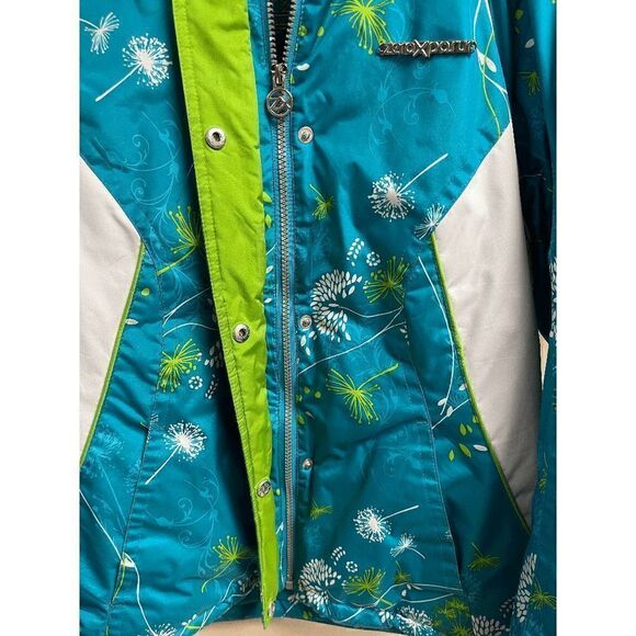 ZeroXposur Girls Hoodie Full zip up Insulated Track Ski Jacket Blue Sz 14 100% P - Picture 3 of 9